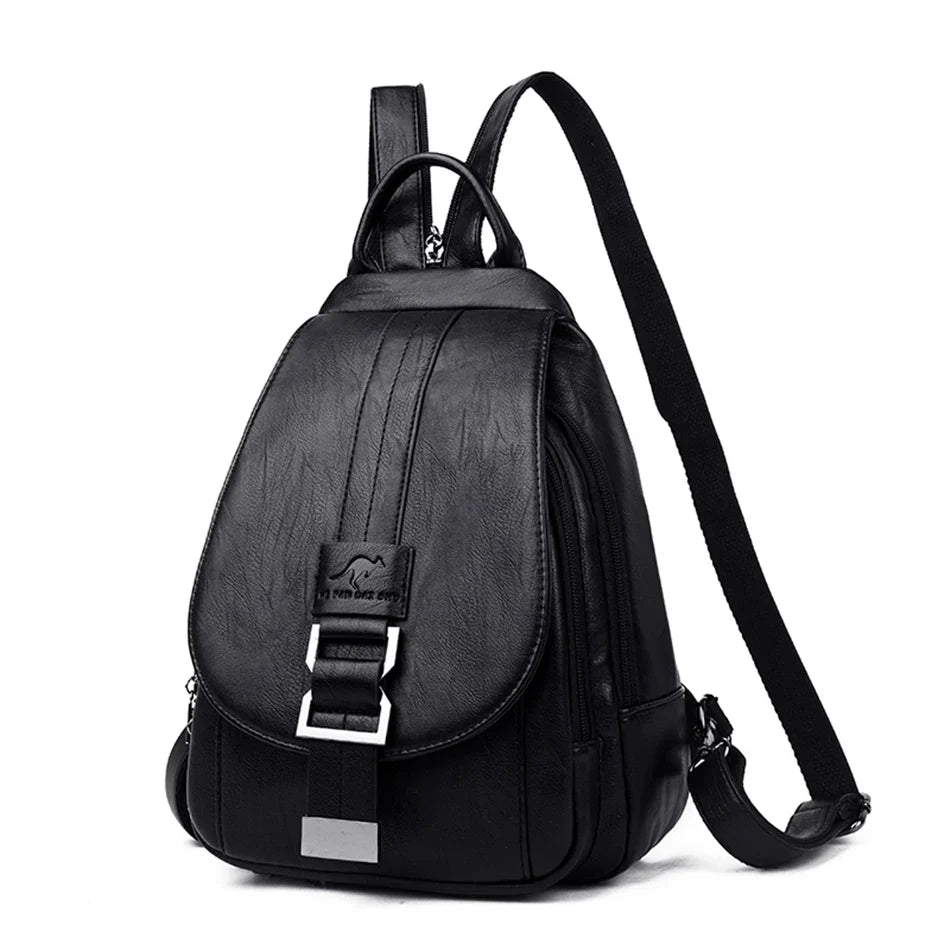 Premium Water-Resistant Leather Backpack for Women 1