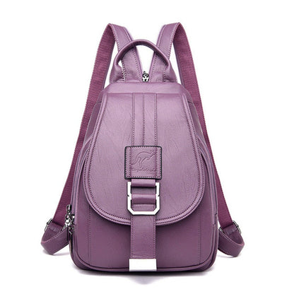 Premium Water-Resistant Leather Backpack for Women 2