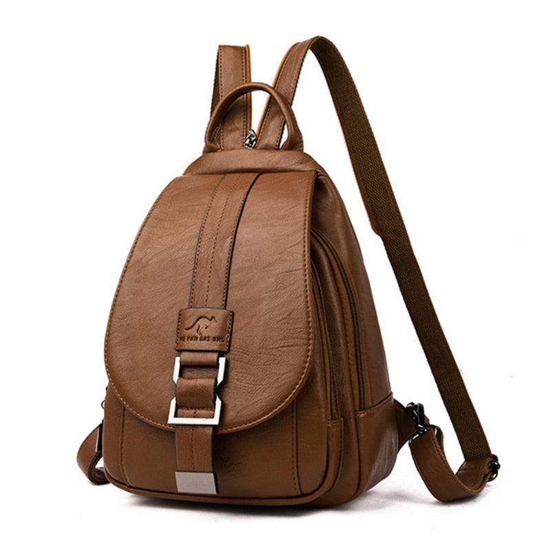 Premium Water-Resistant Leather Backpack for Women 3