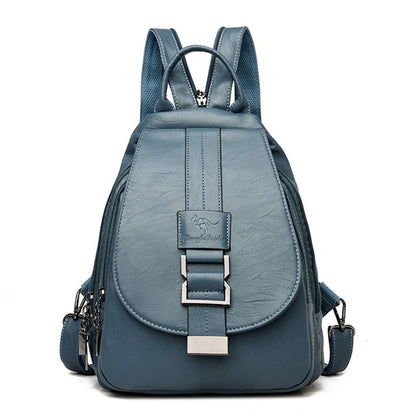 Premium Water-Resistant Leather Backpack for Women 4