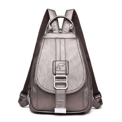 Premium Water-Resistant Leather Backpack for Women 5