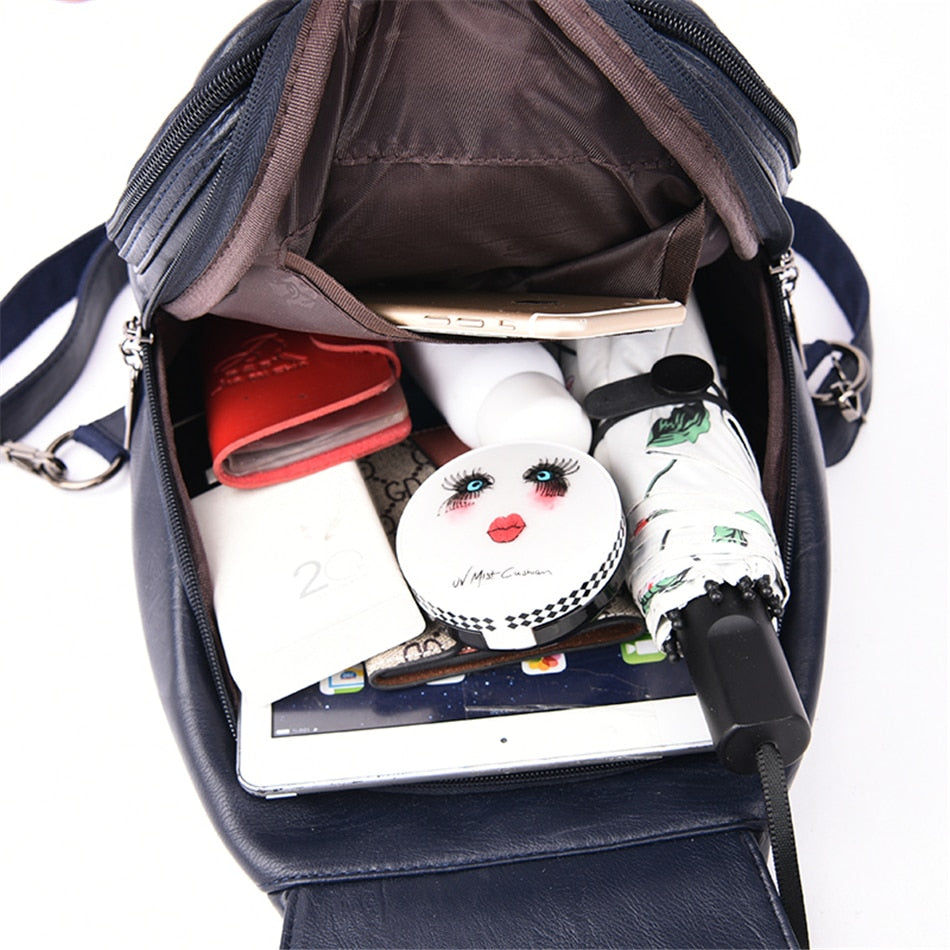 Premium Water-Resistant Leather Backpack for Women 6
