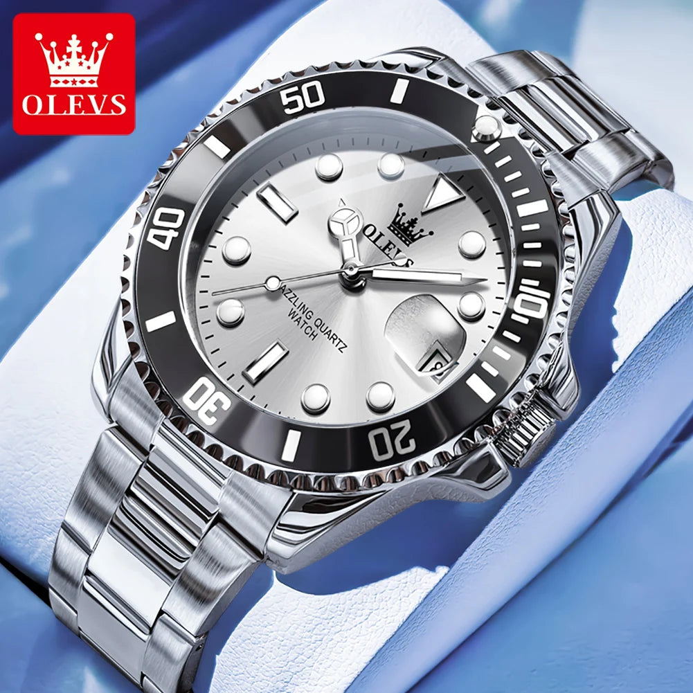 Quartz watch stainless steel date classic dress watch gift 10