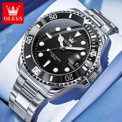 Quartz watch stainless steel date classic dress watch gift 9