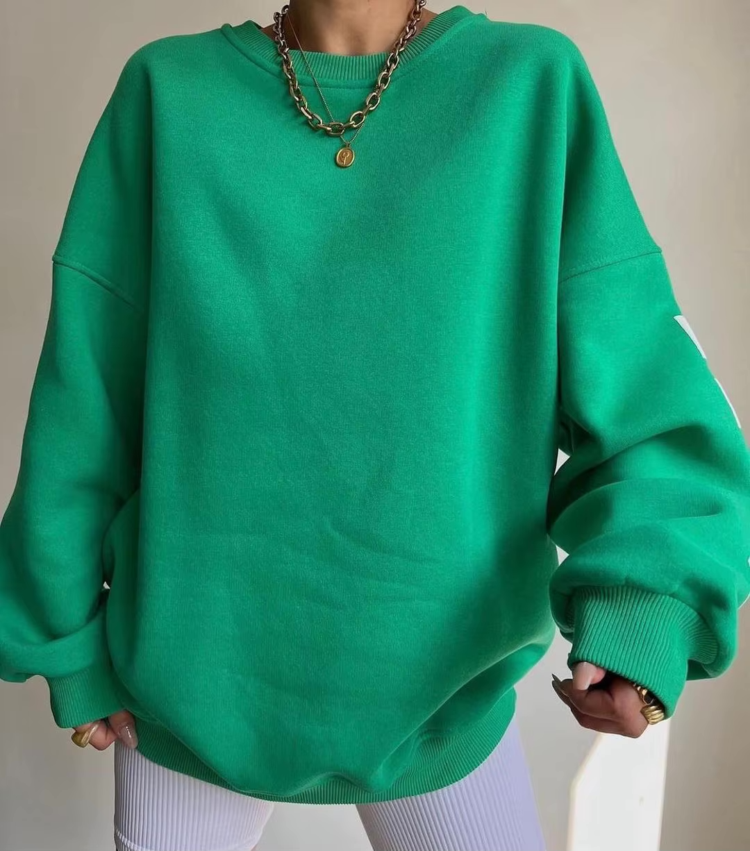 Women's Oversized Sweatshirt – Graphic Print Drop Shoulder
