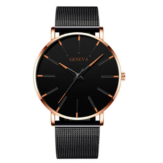 Slim men's business watch – minimalist design, stainless steel, for everyday and formal occasions 9