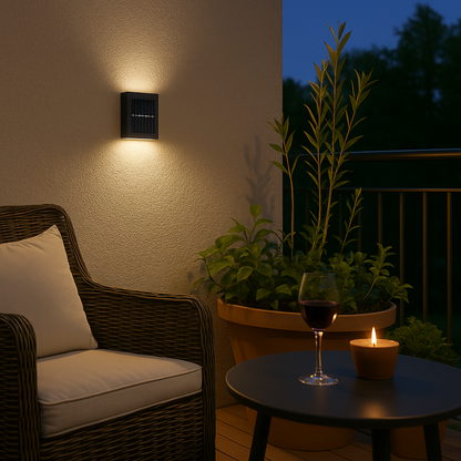 SolarGlow™ Luxe Solar Wall Lights – Wireless, Stylish & Ready for Balmy Evenings 8