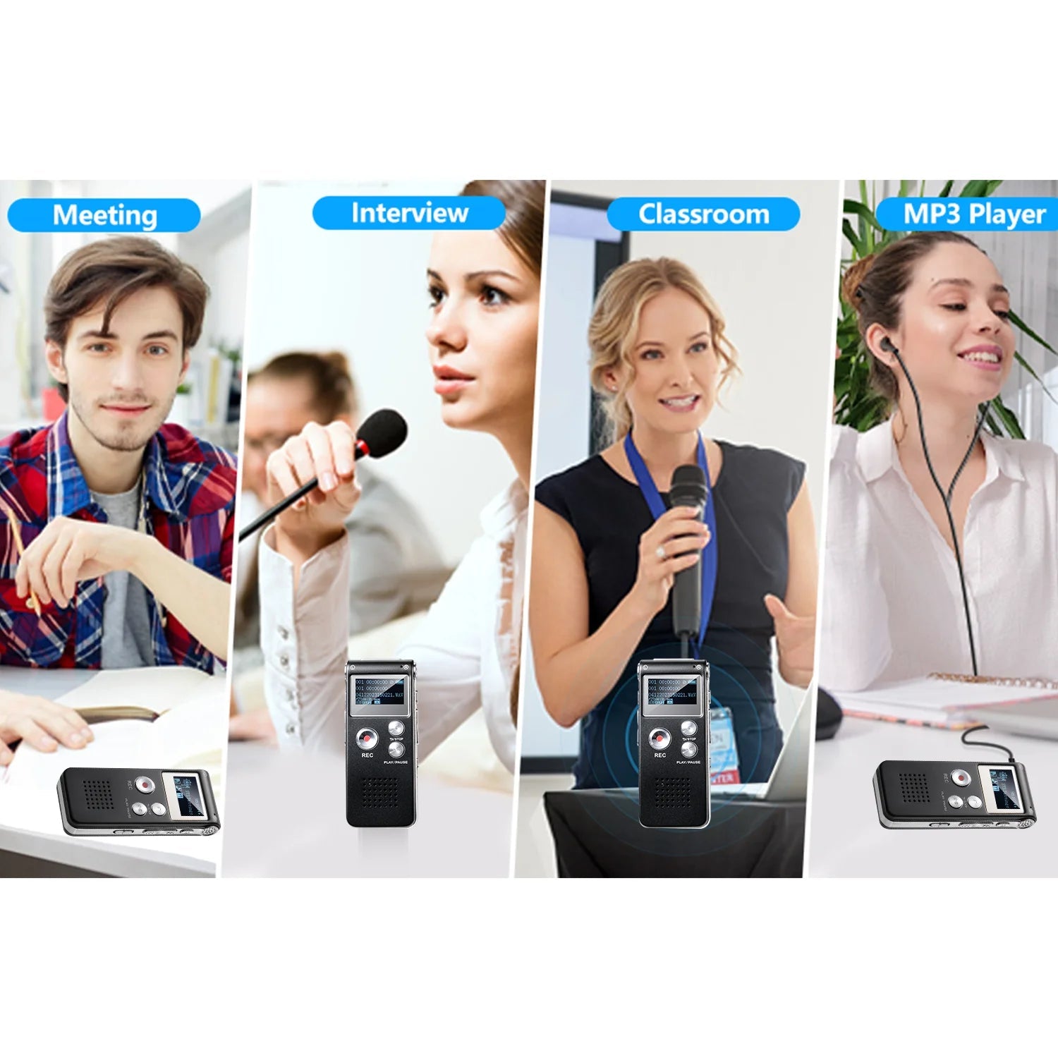 Voice Recorder Voice-controlled Mini Recorder for Lectures 6