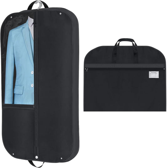 Waterproof Oxford Garment Bag – Suit Cover with Gusset & Pockets (2-Pack) 0