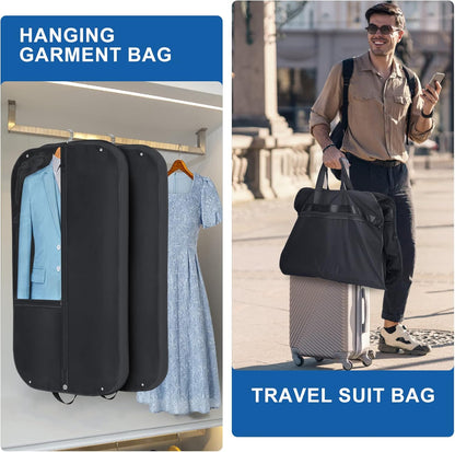 Waterproof Oxford Garment Bag – Suit Cover with Gusset & Pockets (2-Pack) 3