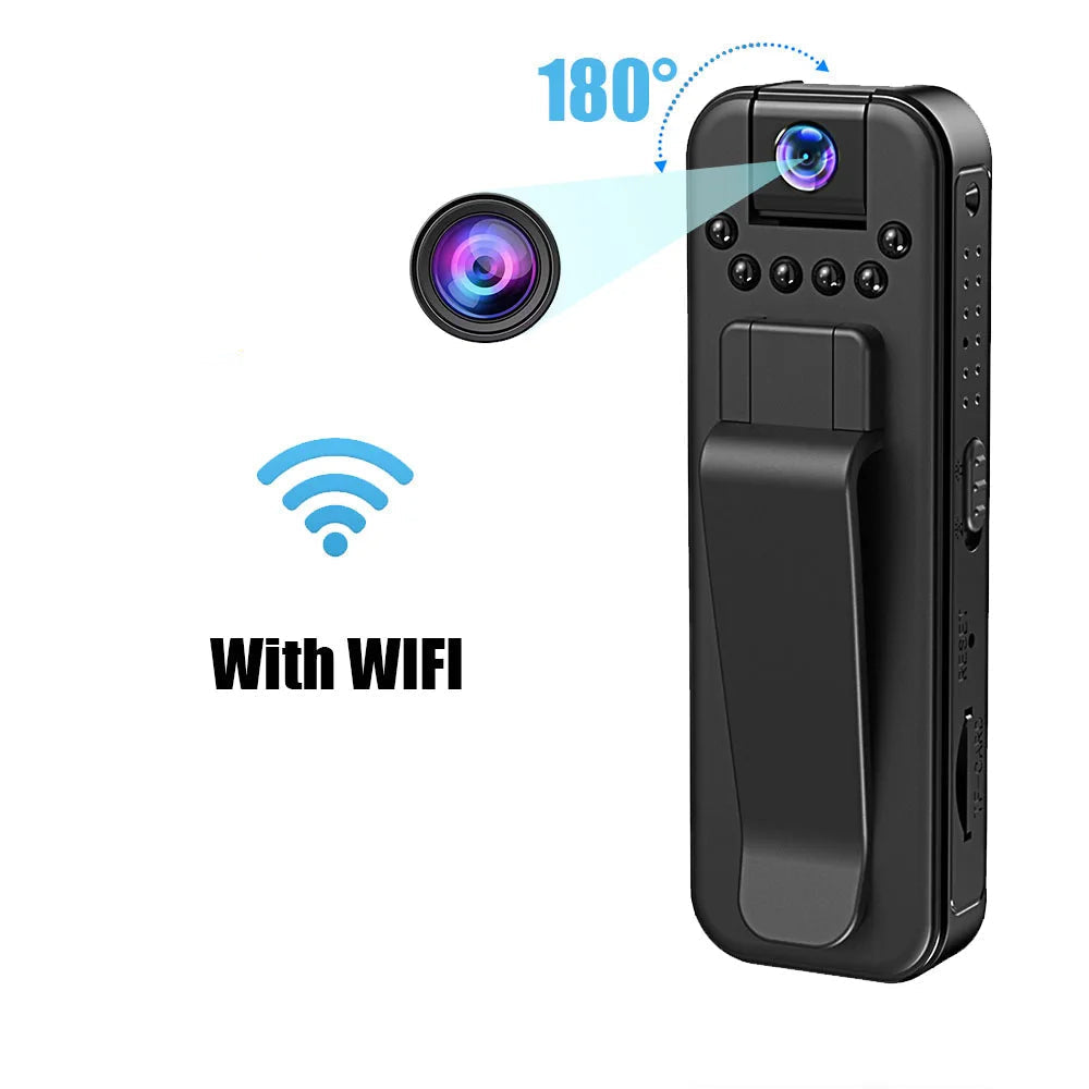 Wifi 1080P Body Mini Camera with Night Vision - Portable Police BodyCam, Infrared Camcorder for Indoor/Outdoor Use 1
