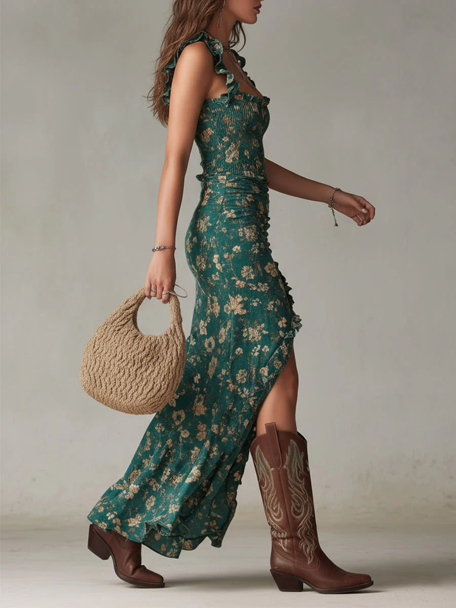 Zara | Retro Boho Maxi Dress 1