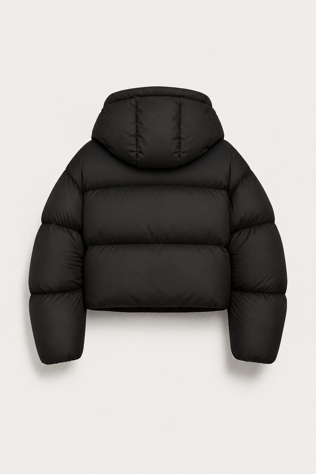 Women's Puffer Jacket – Cropped Hooded Zip-Up