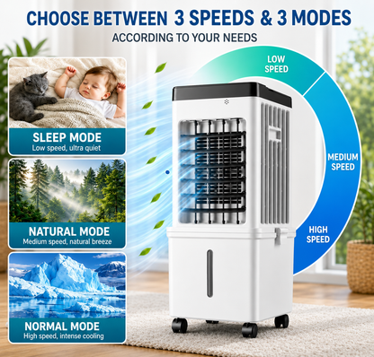 Portable Evaporative Air Cooler with Remote – Instant Cooling