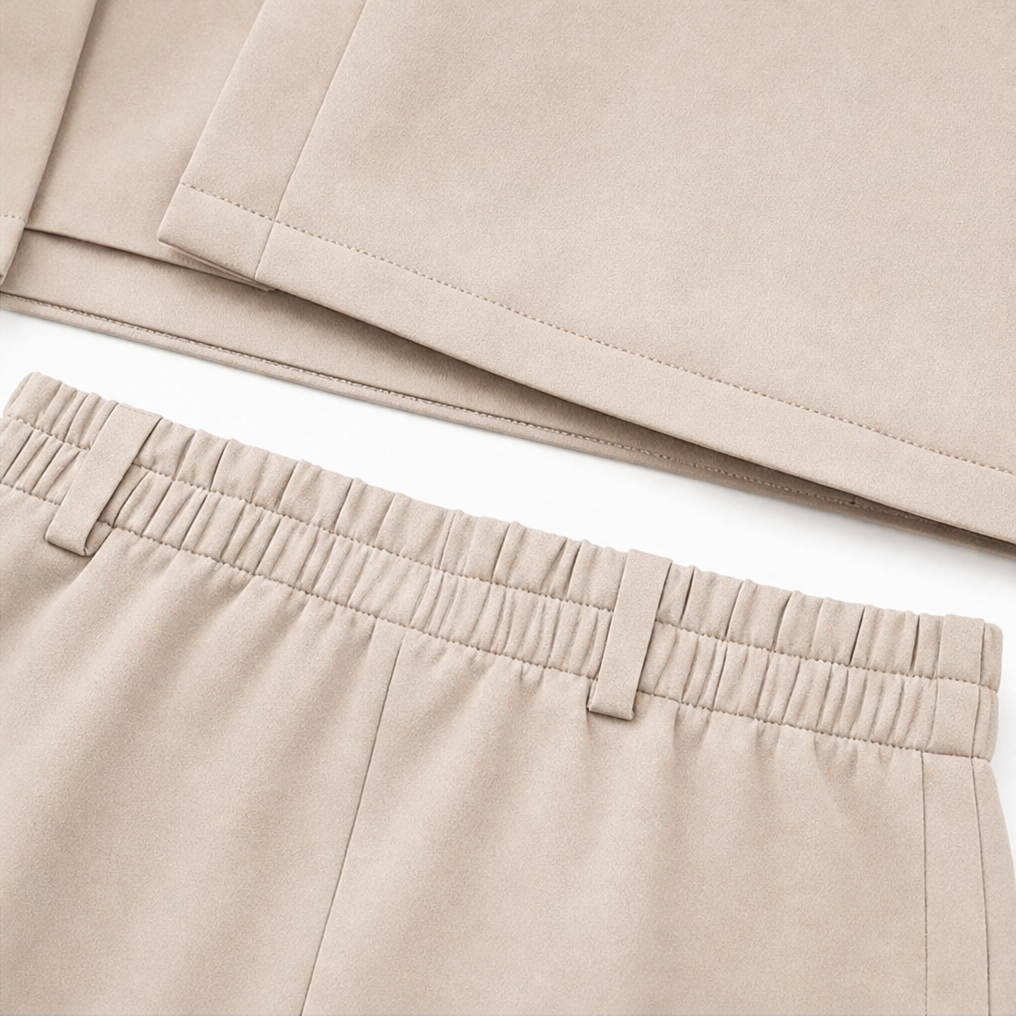 Women's Two-Piece Skirt Set – Cropped Jacket, Pencil Skirt