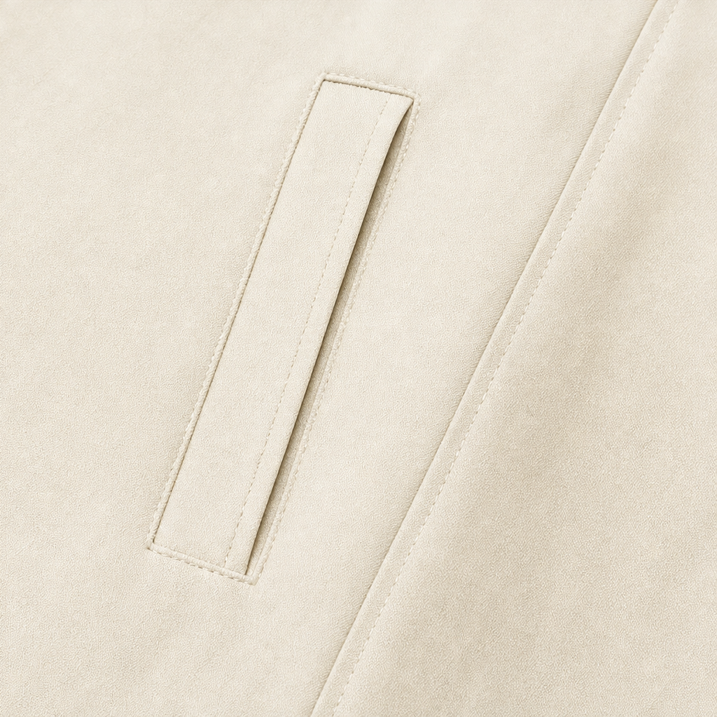 Women's Short Trench Coat – Ruffle Collar, Relaxed Fit