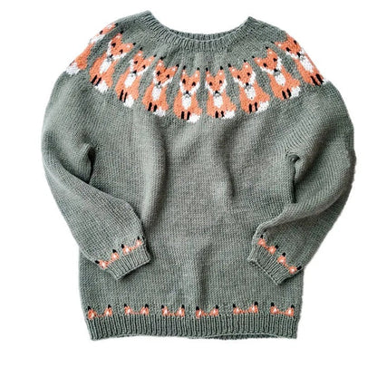 Women's Christmas Sweater – Fair Isle, Wide Crewneck