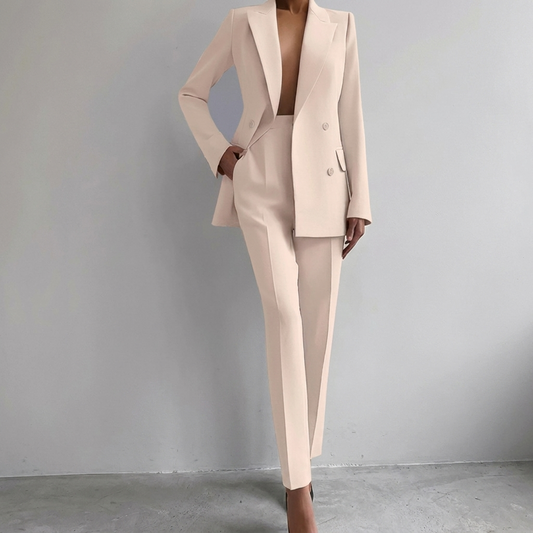 Women's Two-Piece Suit with Tailored Blazer and Pants