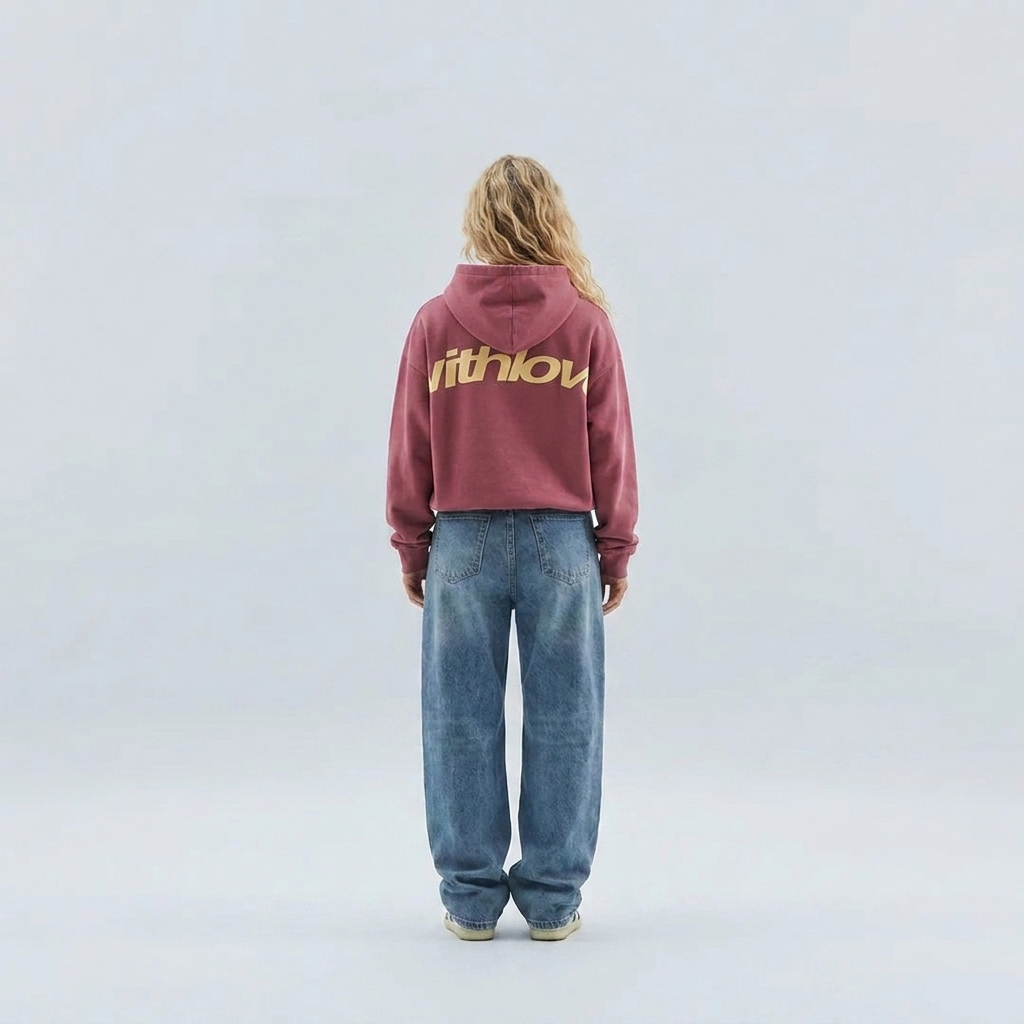 Women's Oversized Hoodie – Graphic Back Print, Fleece
