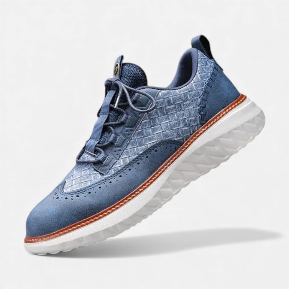 Men's Textured Wingtip Lace-Up Sneakers