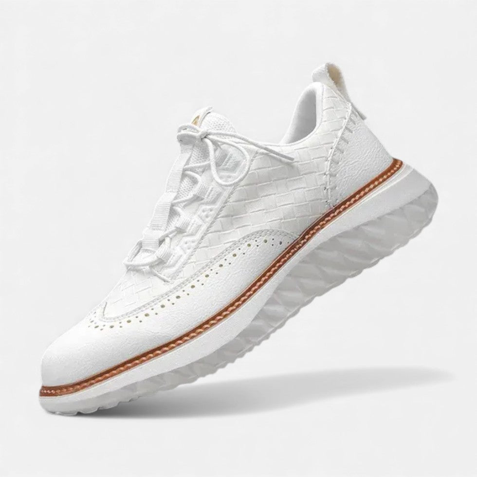 Men's Textured Wingtip Lace-Up Sneakers