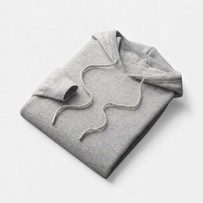 Women's Knit Hooded Sweater with Drawstring