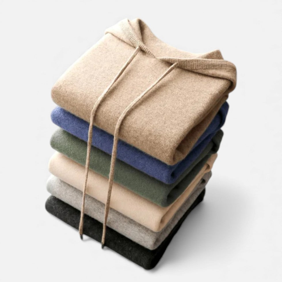 Women's Knit Hooded Sweater with Drawstring