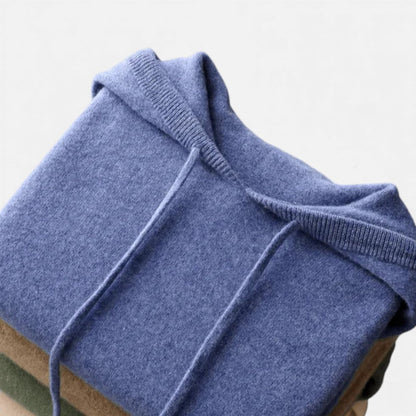 Women's Knit Hooded Sweater with Drawstring