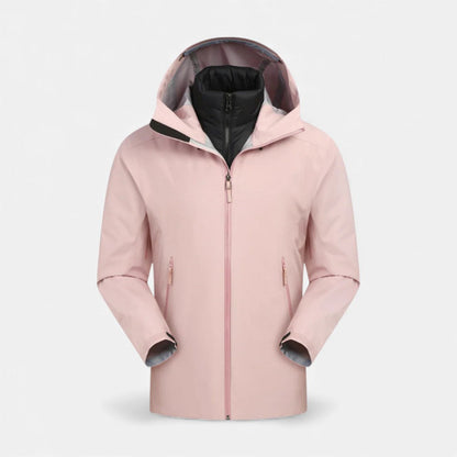 Unisex Hooded Water-Resistant Jacket with Zip Pockets