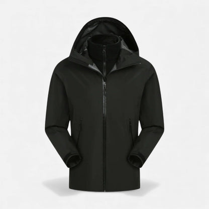 Unisex Hooded Water-Resistant Jacket with Zip Pockets