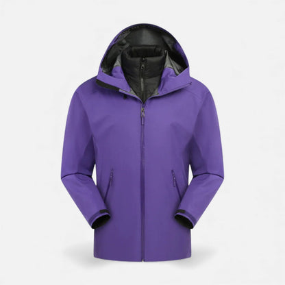 Unisex Hooded Water-Resistant Jacket with Zip Pockets
