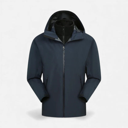 Unisex Hooded Water-Resistant Jacket with Zip Pockets