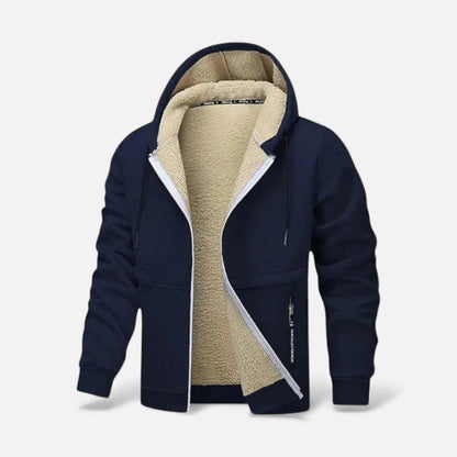 Men's Hooded Jacket – Fleece-Lined Zip-Up