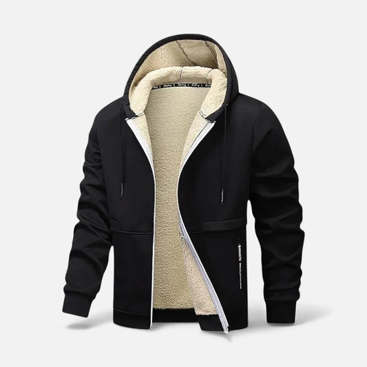 Men's Hooded Jacket – Fleece-Lined Zip-Up