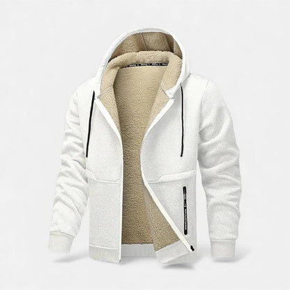 Men's Hooded Jacket – Fleece-Lined Zip-Up