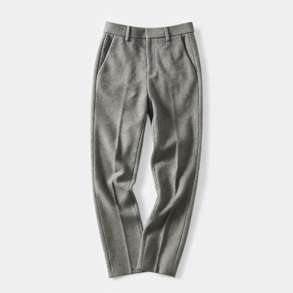 Women's Straight Leg Pants with Herringbone Pattern