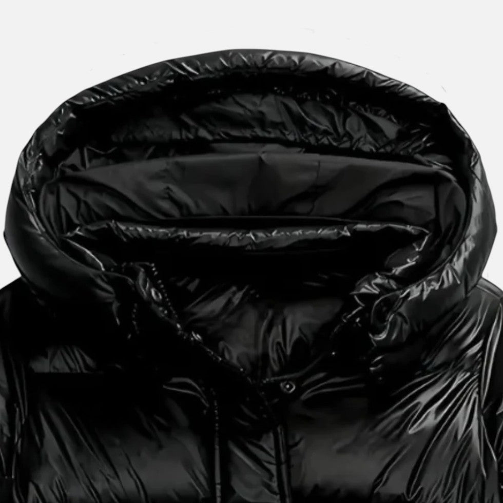 Women's Hooded Glossy Puffer Jacket