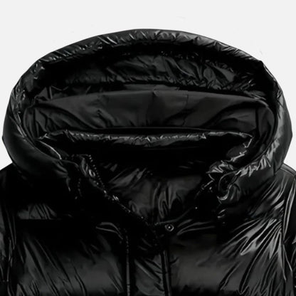 Women's Hooded Glossy Puffer Jacket