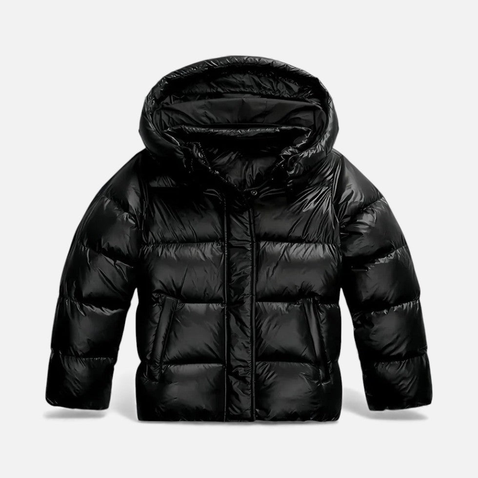 Women's Hooded Glossy Puffer Jacket
