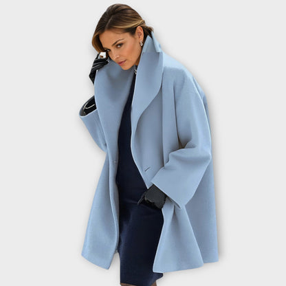 Women's Wool Coat – Wide Shawl Collar